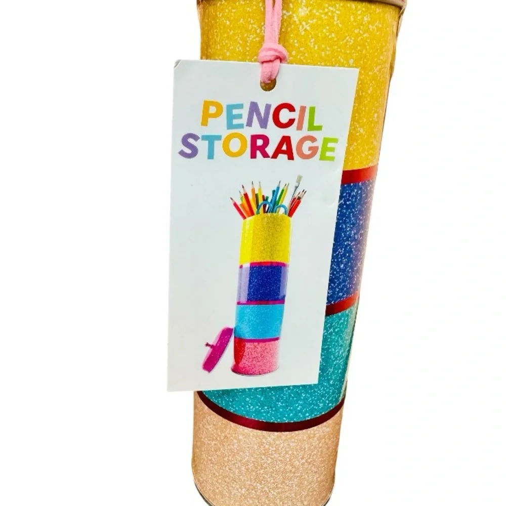 Target Bullseye Playground Pencil Storage Tin Target Pencil Holder NEW
